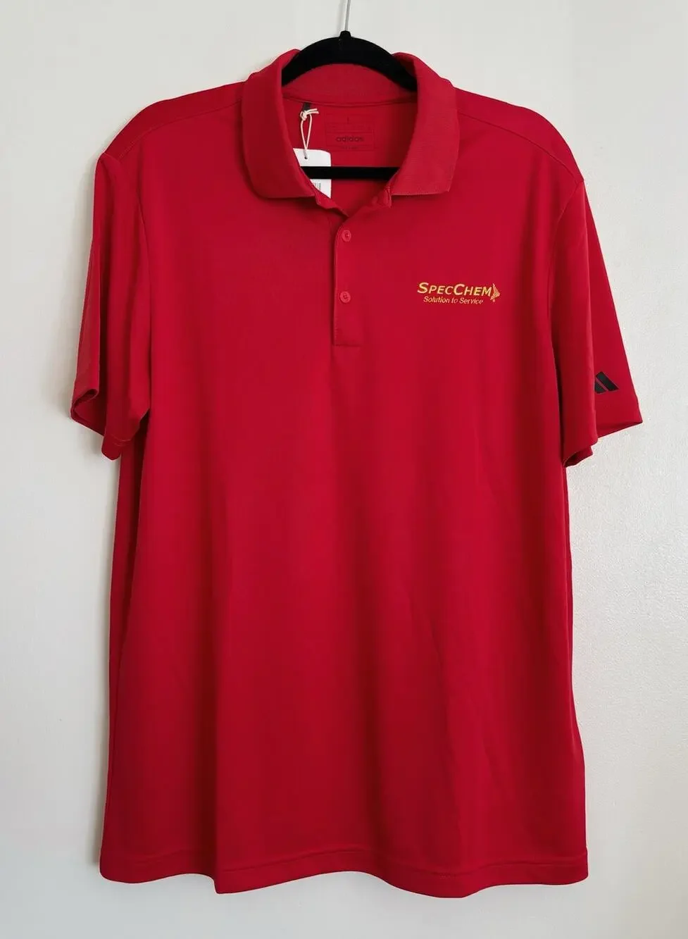Red Men's Adidas Performance Polo Shirt L